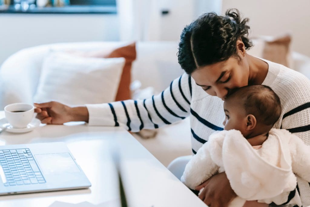 Woman with child